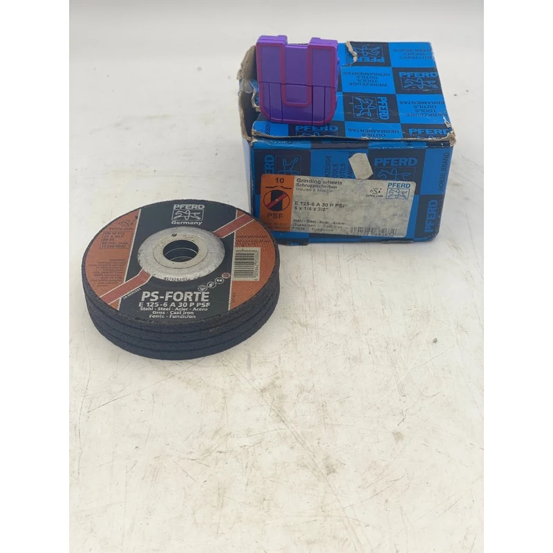 PFERD PS-Forte E125-6 A30 P PSF 5"x1/4"x7/8" INOX Stainless Grinding Wheel *Box of (4)* (Open Box)